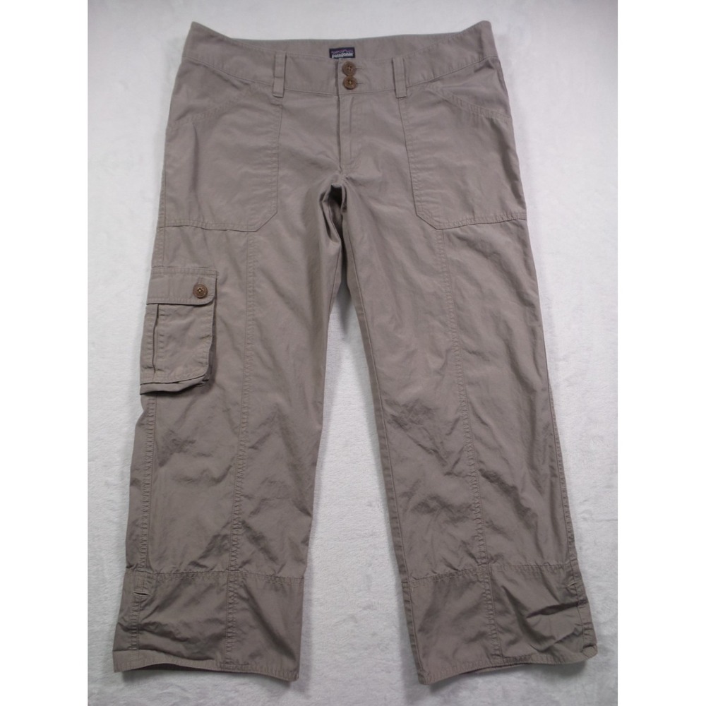 Patagonia Pants Womens Size 10 Gray Super Cali Roll Up‎ Hiking Outdoor Pockets